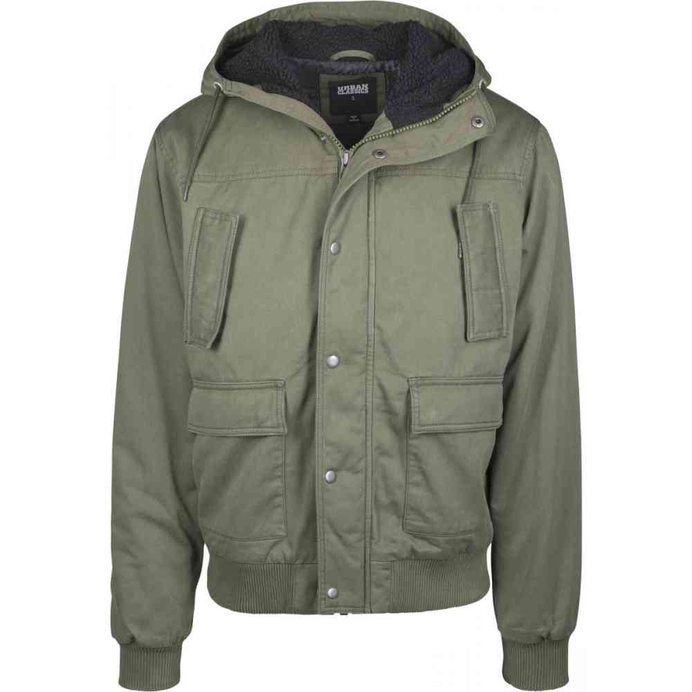 Urban Classics - Hooded Cotton Winter coat - Green